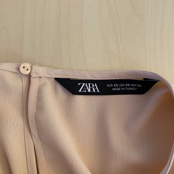 Zara Old Rose Round Neck Short Sleeves Blouse - Picture 7 of 8